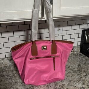 Dooney & Bourke Bubblegum Pink Wayfarer Tote Traveler Bag